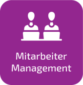 Lila Icon "Mitarbeiter-Management"