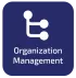 Dunkelblauses Icon "Organization Management"