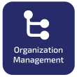 Dunkelblauses Icon "Organization Management"